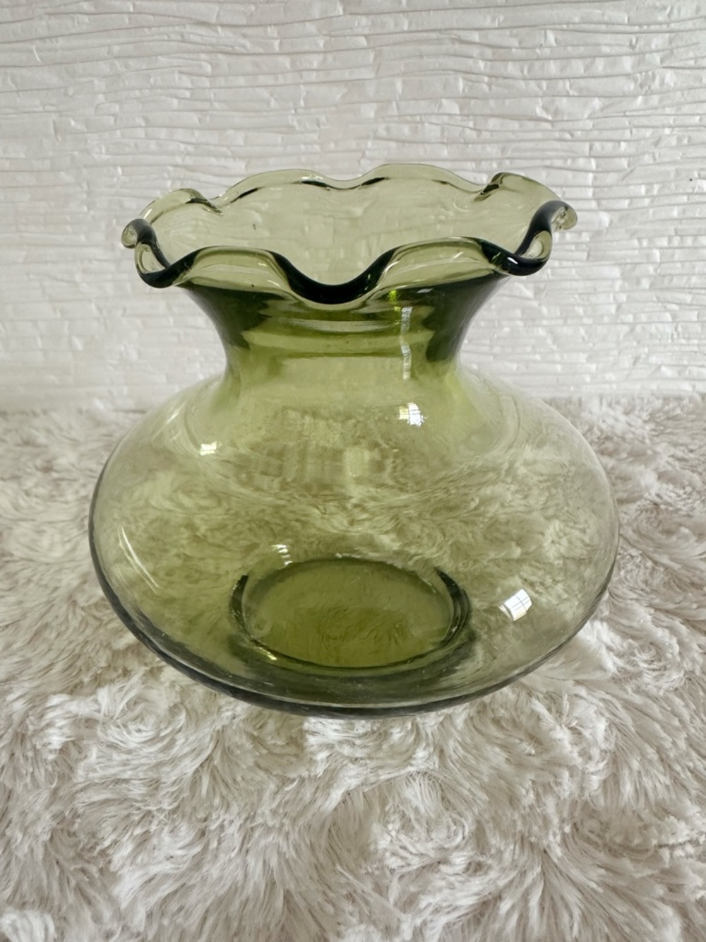 Vintage Anchor Hocking Light Green Glass Vase